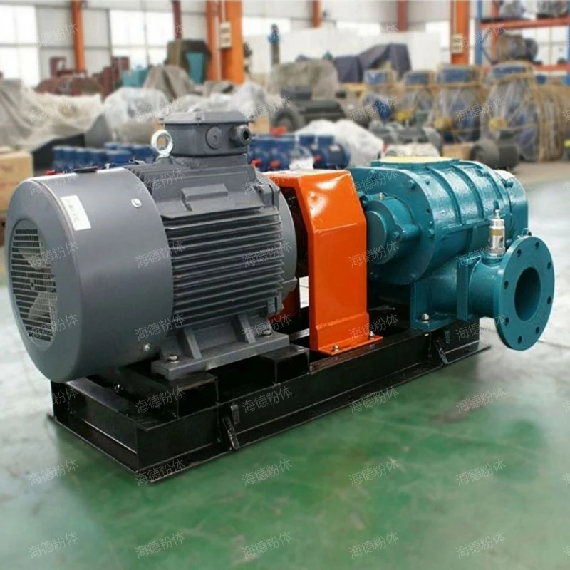 Roots blower for exhaust gas treatment