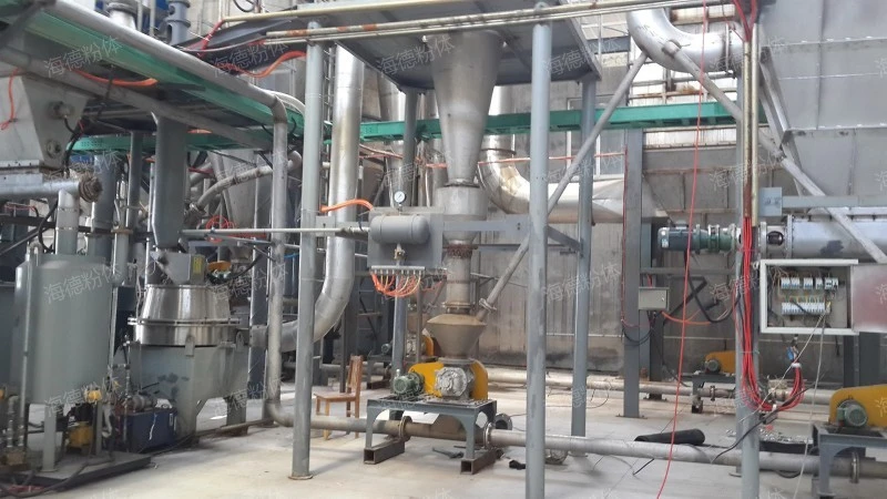Calcium oxide dry powder pneumatic conveying system